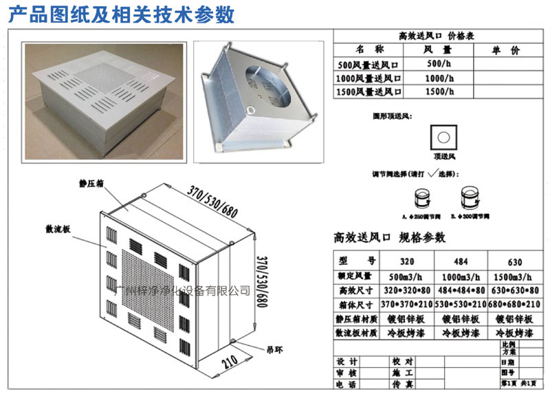 500、1000、1500新型高效送風(fēng)口規(guī)格尺寸